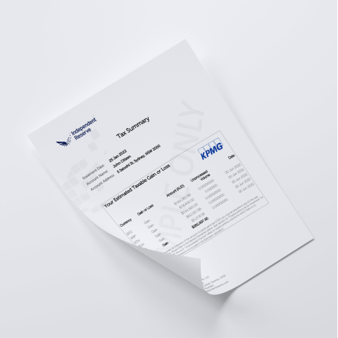 KPMG tax report sample printed on a paper
